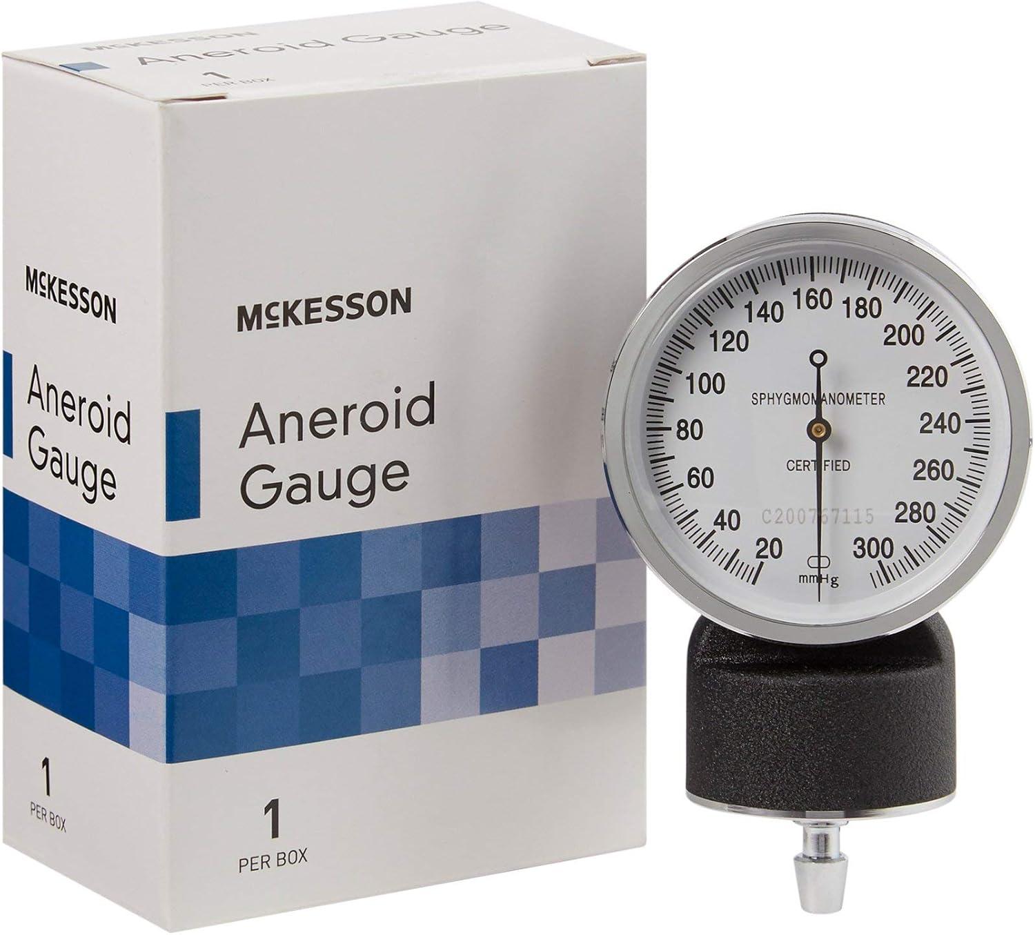 image:imageMcKesson Blood Pressure Gauge for Standard Aneroid Sphygmomanometers 300mmHg NoPin Stop 1 Count