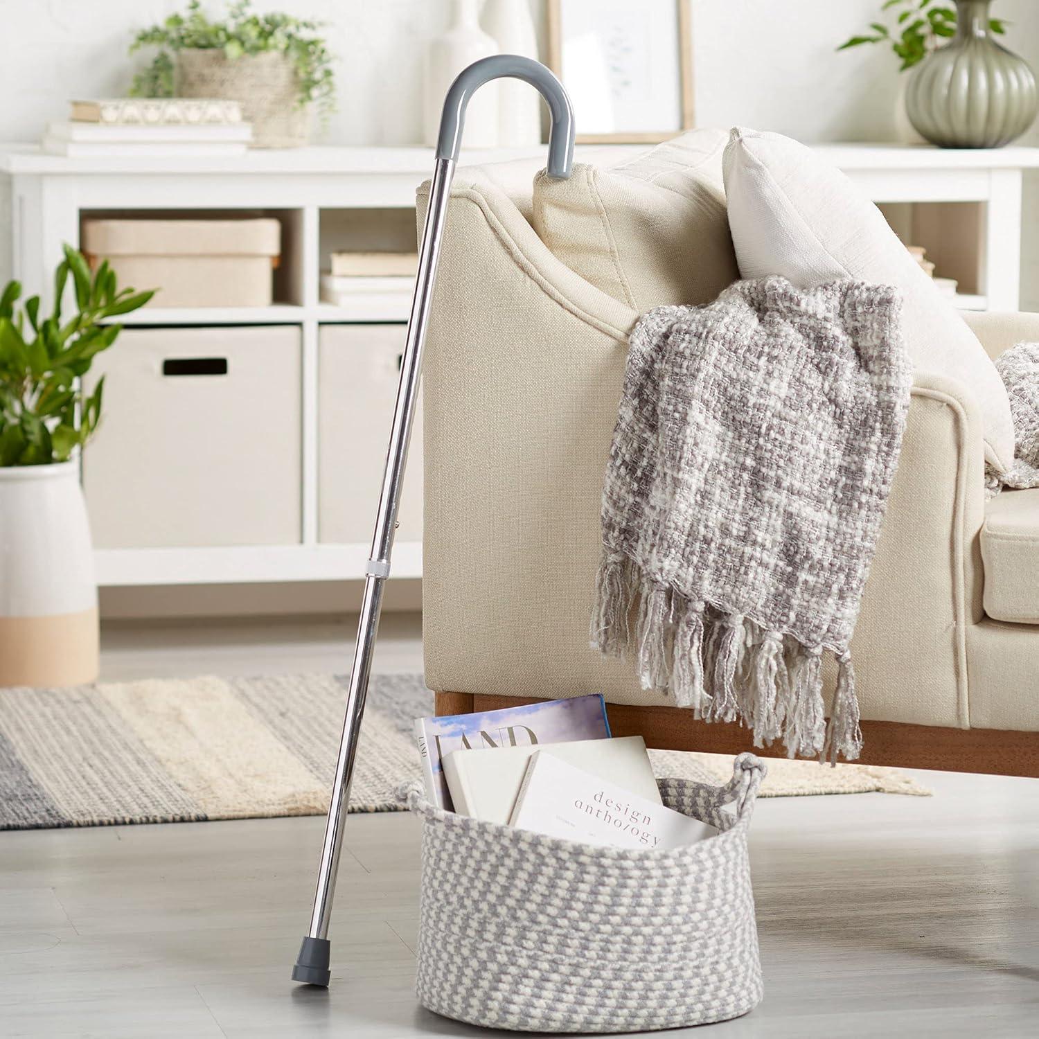 image:imageMcKesson Chrome Aluminum Round Handle Cane 2975 to 3875 Height6 ct