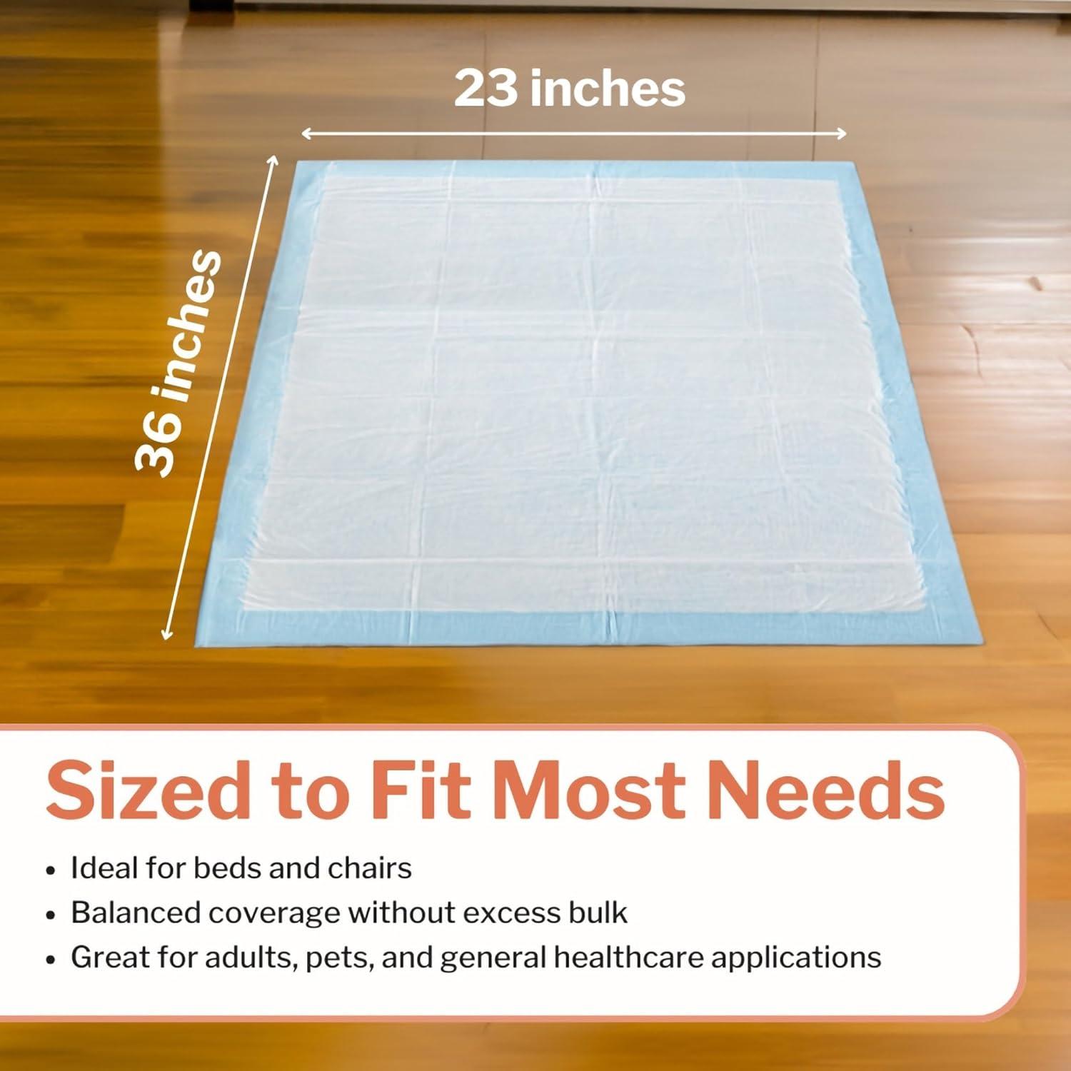 image:imageMcKesson Classic Underpads Incontinence Bed Pads 23 x 36 150 Count Light Absorbency Disposable Chux Pads for Adults Elderly and Baby Pee Pads100 Count