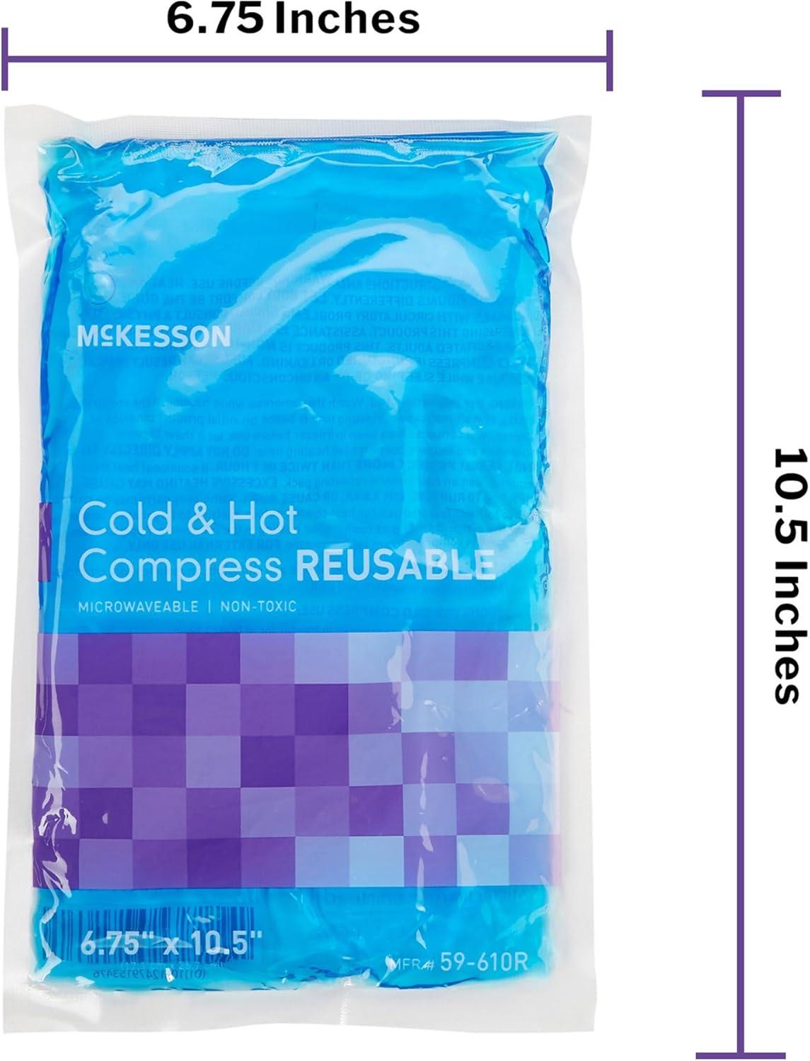 image:imageMcKesson Cold and Hot Compress Reusable 24 Pack Gel Ice Hot Packs for Injuries 475 in x 6 inLarge 675 x 105
