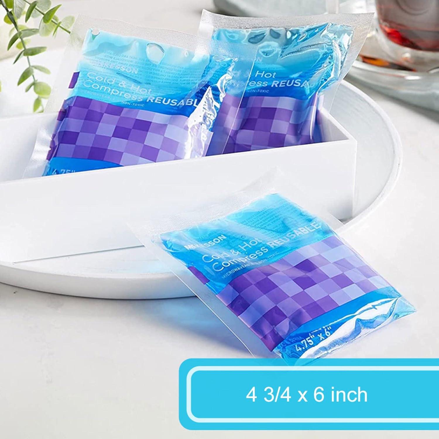 image:imageMcKesson Cold and Hot Compress Reusable 24 Pack Gel Ice Hot Packs for Injuries 475 in x 6 inSmall 475 x 6