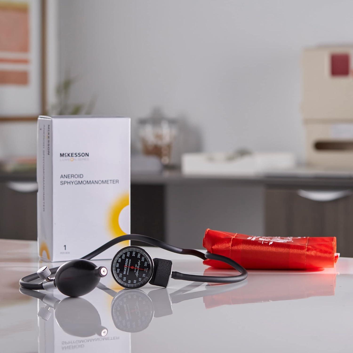 image:imageMcKesson Deluxe Pocket Aneroid Sphygmomanometer Blood Pressure with Cuff Orange Adult Large 1 CountLarge Adult Cuff 1 ct