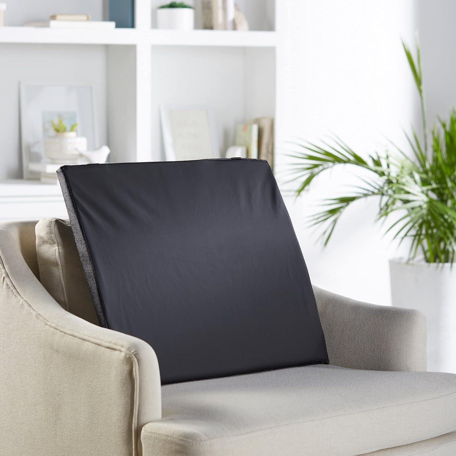 image:imageMcKesson Foam Back Support Cushion for Wheelchairs Black 22 in 19 in W x D 4 Count
