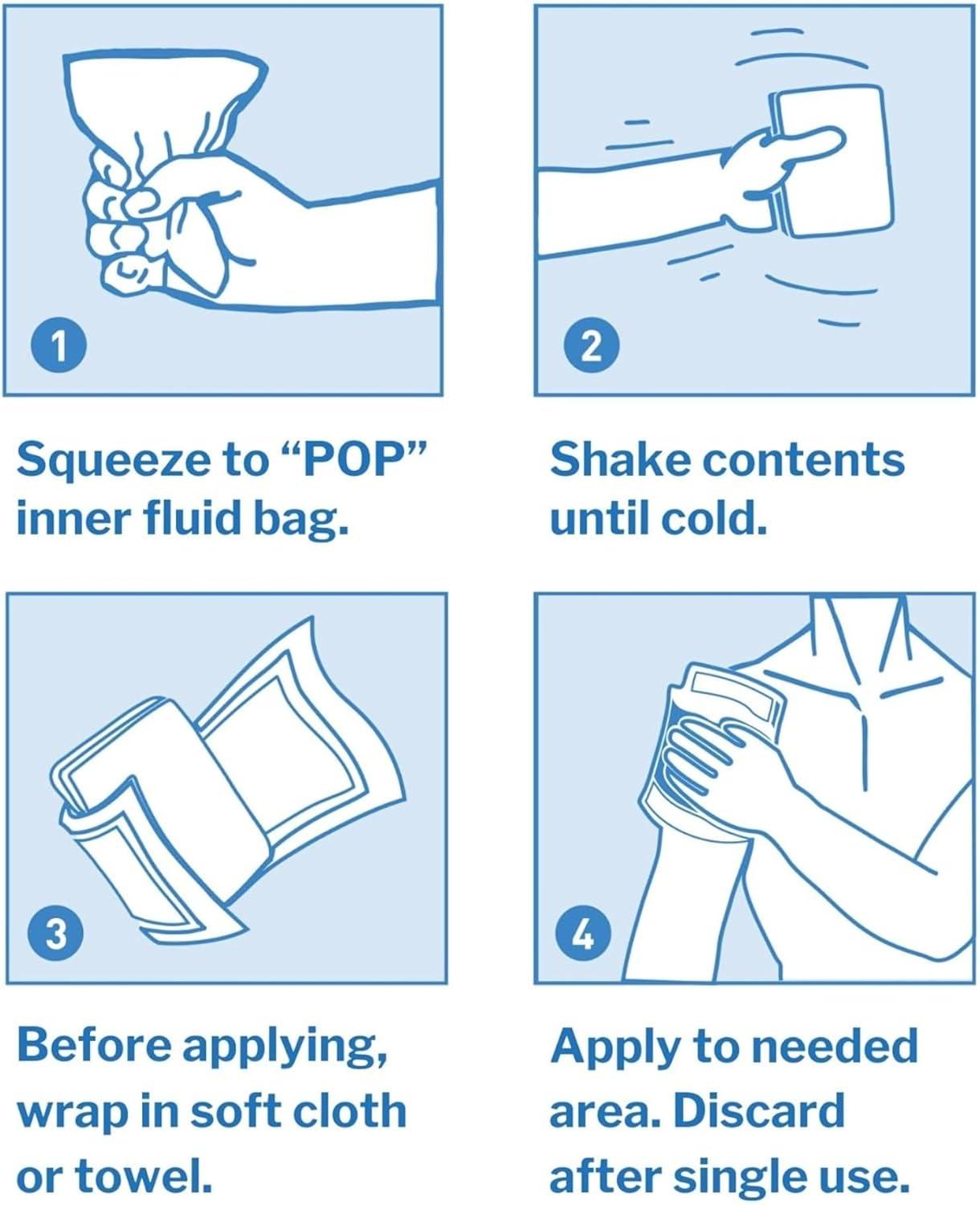 image:imageMcKesson Instant Cold Packs 5 x 7 24 Pack Instant Ice Packs for Injuries Disposable Pain Relief Swelling Sprains Travel Cold Compress for Sports First Aid Toothache5 x 7 Inch 24 Count