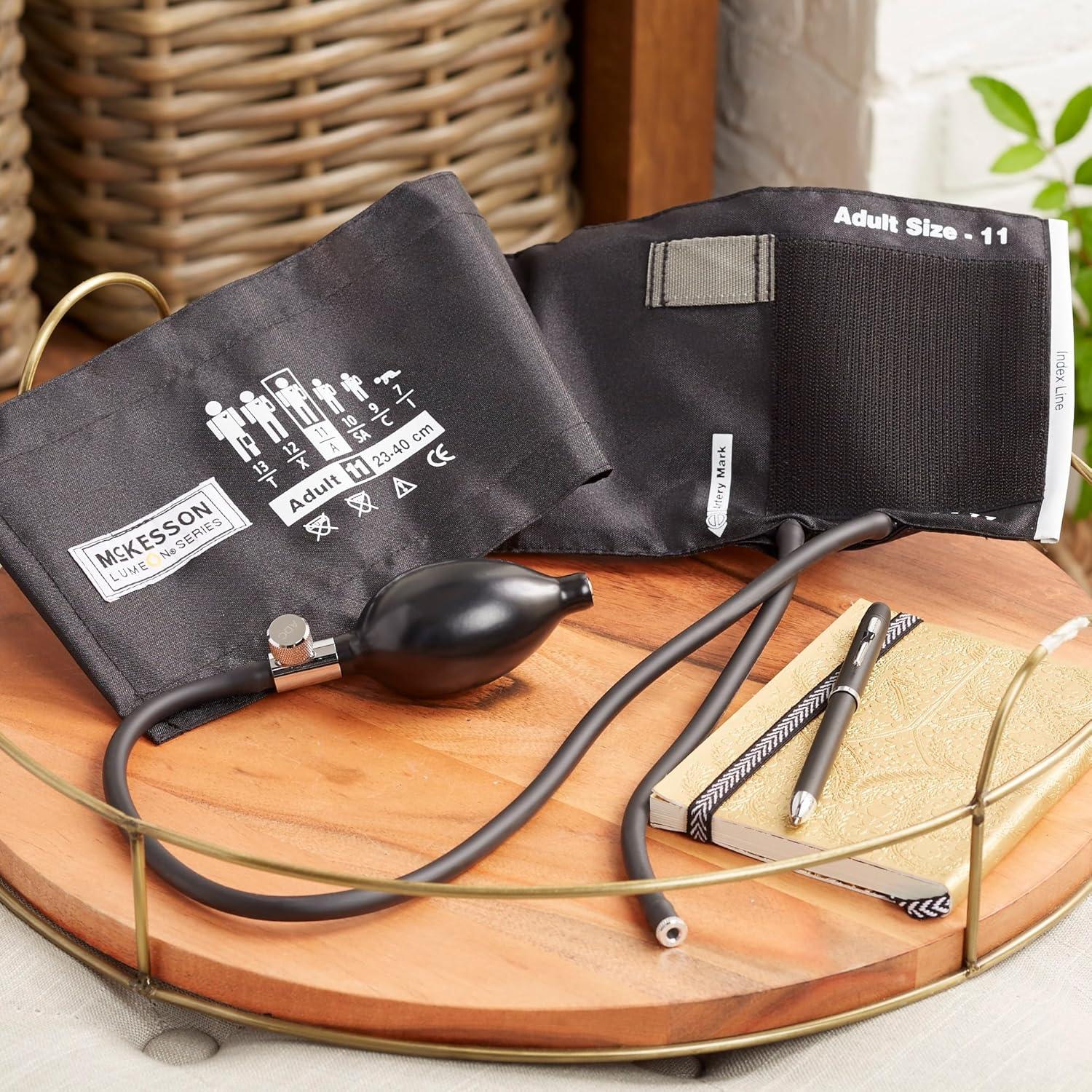 image:imageMcKesson LUMEON Blood Pressure Cuff and Bulb Black Adult Medium 23 cm to 40 cm 15 Count1 ct