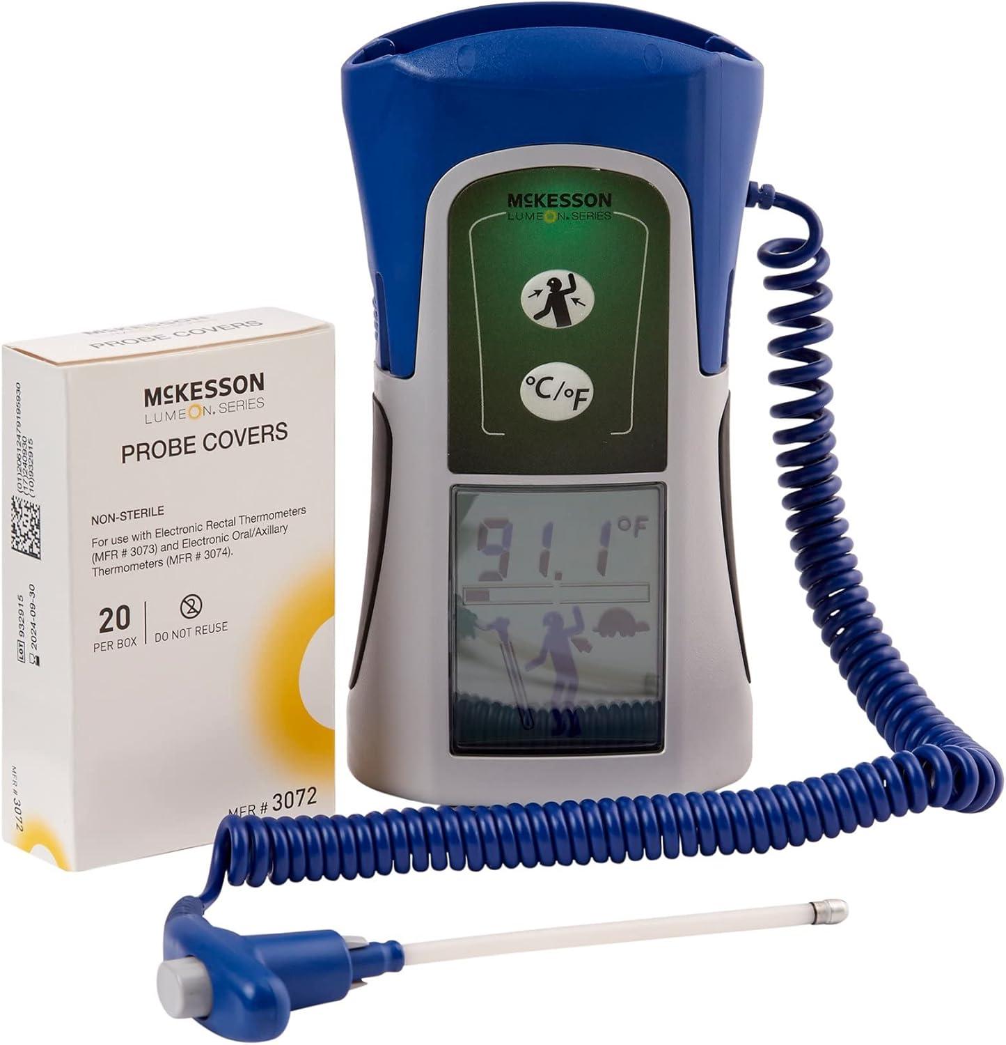 image:imageMcKesson LUMEON Electronic Thermometer Oral Axillary 4Second Reading Dual Scale LCD Screen 1 Count