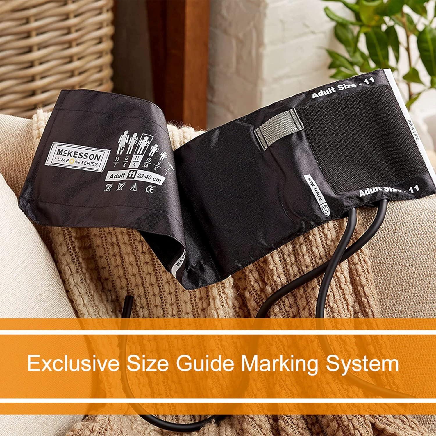 image:imageMcKesson LUMEON Nylon Blood Pressure Cuff and Bladder Black Adult Medium 23 cm to 40 cm 1 Count1 ct