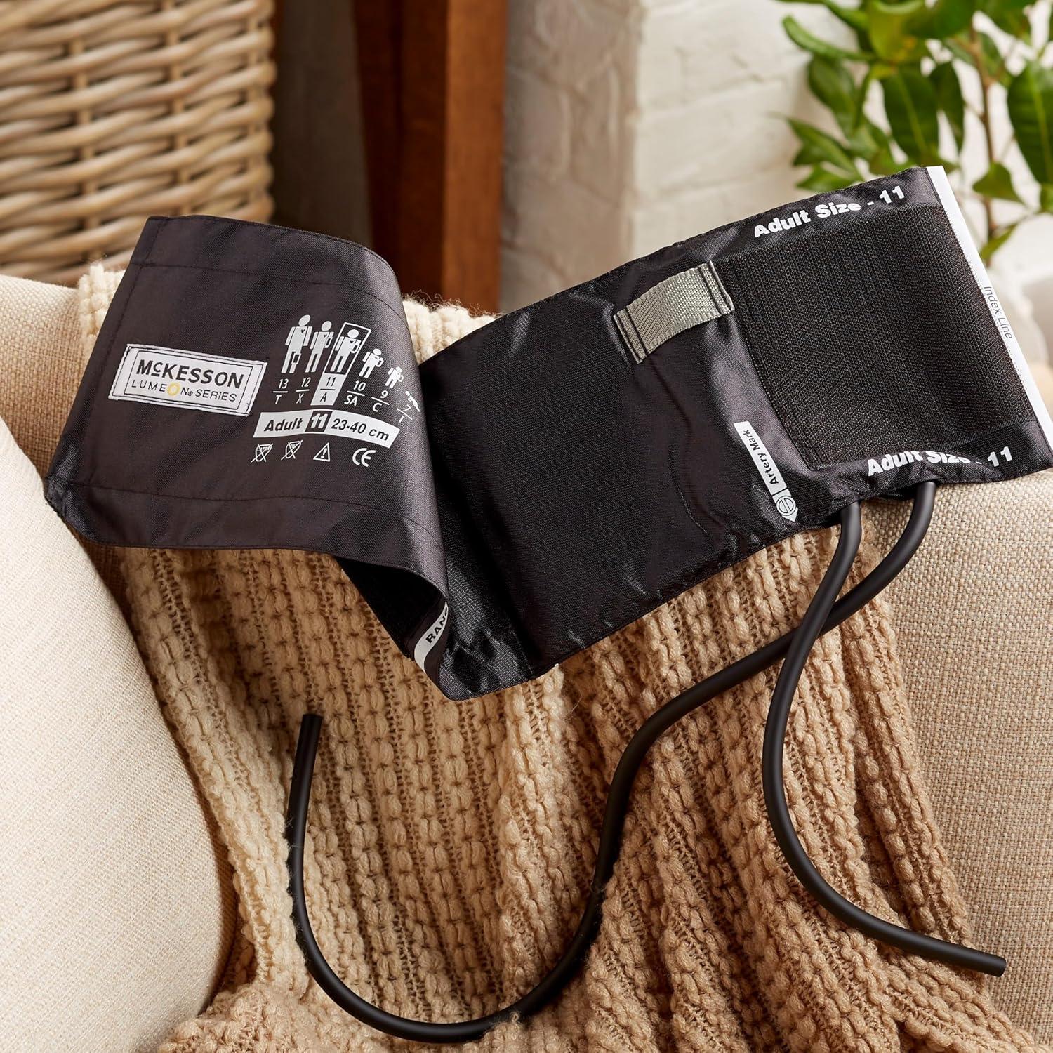image:imageMcKesson LUMEON Nylon Blood Pressure Cuff and Bladder Black Adult Medium 23 cm to 40 cm 1 Count1 ct