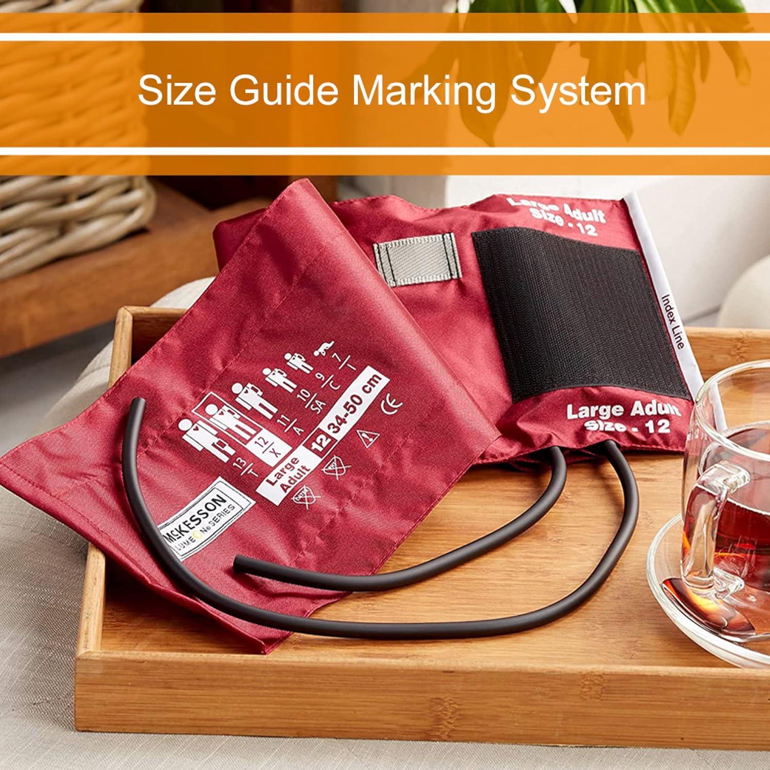 image:imageMcKesson LUMEON Nylon Blood Pressure Cuff and Bladder Burgundy Adult Medium 34 cm to 50 cm 1 Count1 ct