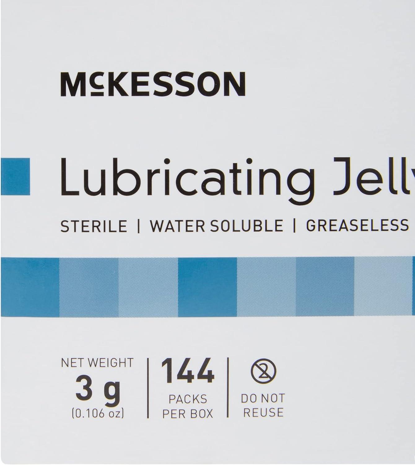 image:imageMcKesson Lubricating Jelly 3 g 288 Count Water Based NonSticky Lube Water Soluble Lubricant Gel for Surgical Medical Personal Sterile Individual Packets Box of 2144 Count Pack of 6