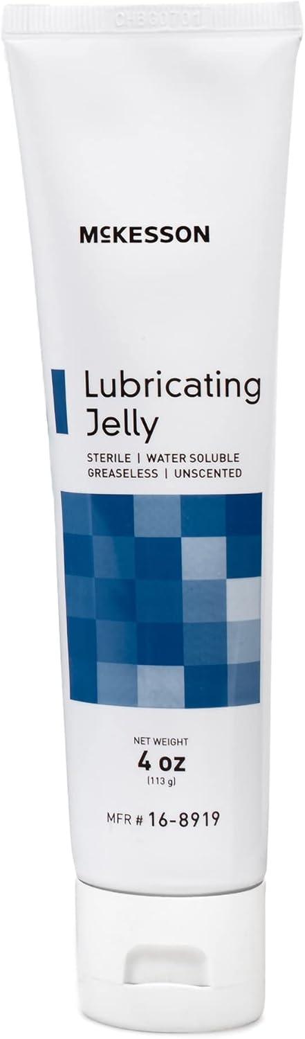 image:imageMcKesson Lubricating Jelly 4 oz 12 Count Water Based NonSticky Lube Water Soluble Lubricant Gel for Surgical Medical Personal Sterile Tube12 Count Pack of 6