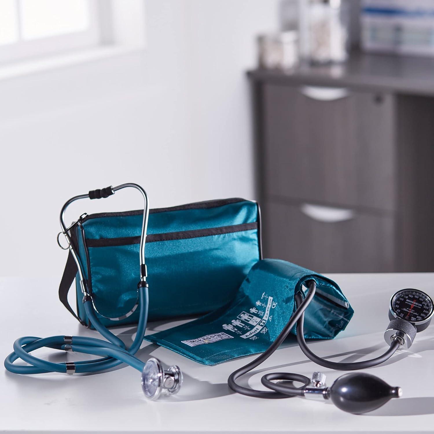 image:imageMcKesson Lumeon Blood Pressure Monitor and Sprague Rappaport Stethoscope Combo Kit Hand Held Aneroid Sphygmomanometer 1 Count