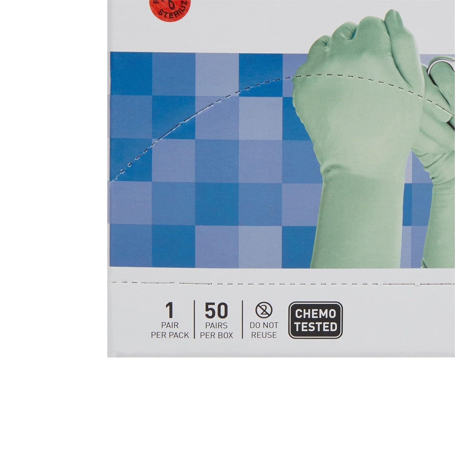 image:imageMcKesson Perry Synthetic Surgical Gloves 200 Pairs Sterile Polyisoprene Disposable PowderFree Professional Medical and Healthcare Chemo Tested Size 85 GreenSize 85 50 ct