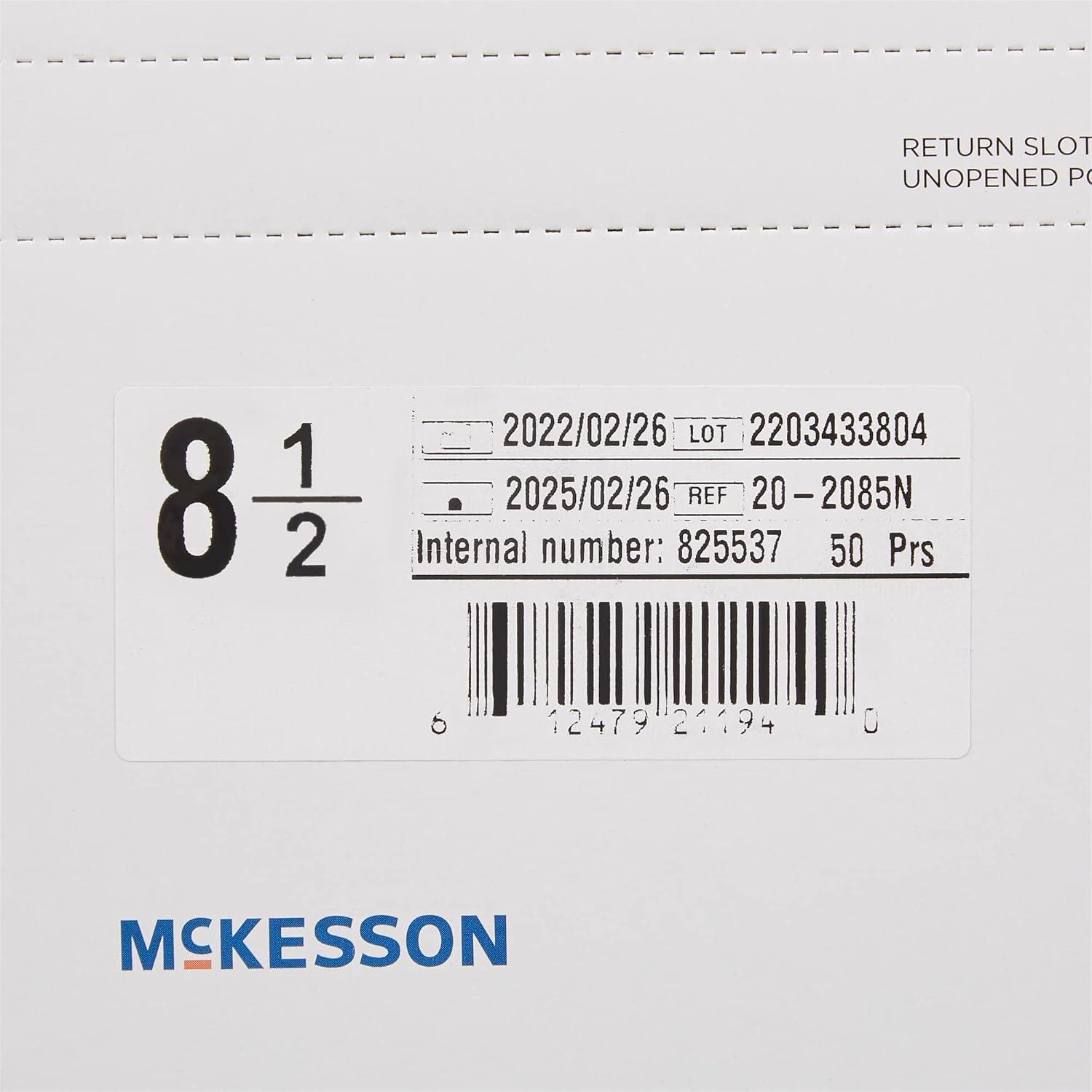 image:imageMcKesson Perry Synthetic Surgical Gloves 200 Pairs Sterile Polyisoprene Disposable PowderFree Professional Medical and Healthcare Chemo Tested Size 85 GreenSize 85 200 ct