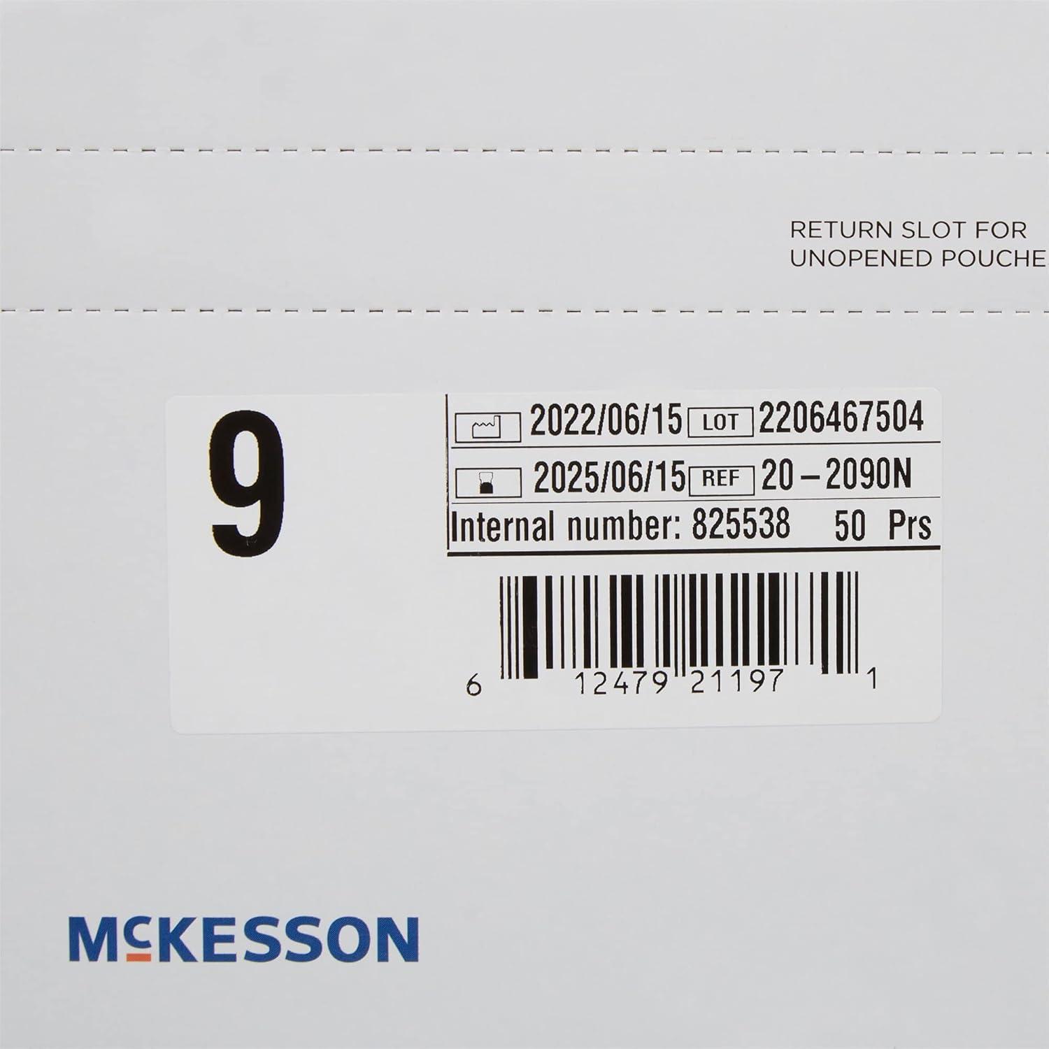 image:imageMcKesson Perry Synthetic Surgical Gloves 50 Pairs Sterile Polyisoprene Disposable PowderFree Professional Medical and Healthcare Chemo Tested Size 90 Green