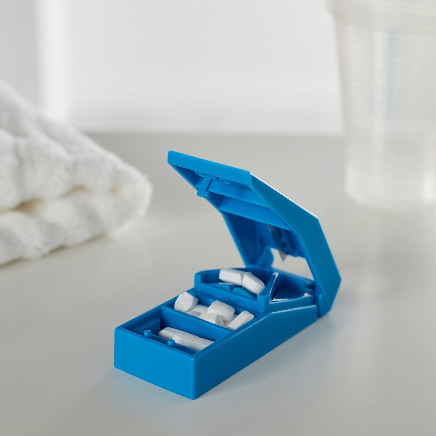 image:imageMcKesson Pill Cutter for Small and Large Pills Plastic Stainless Steel Blade Blue 1 Count