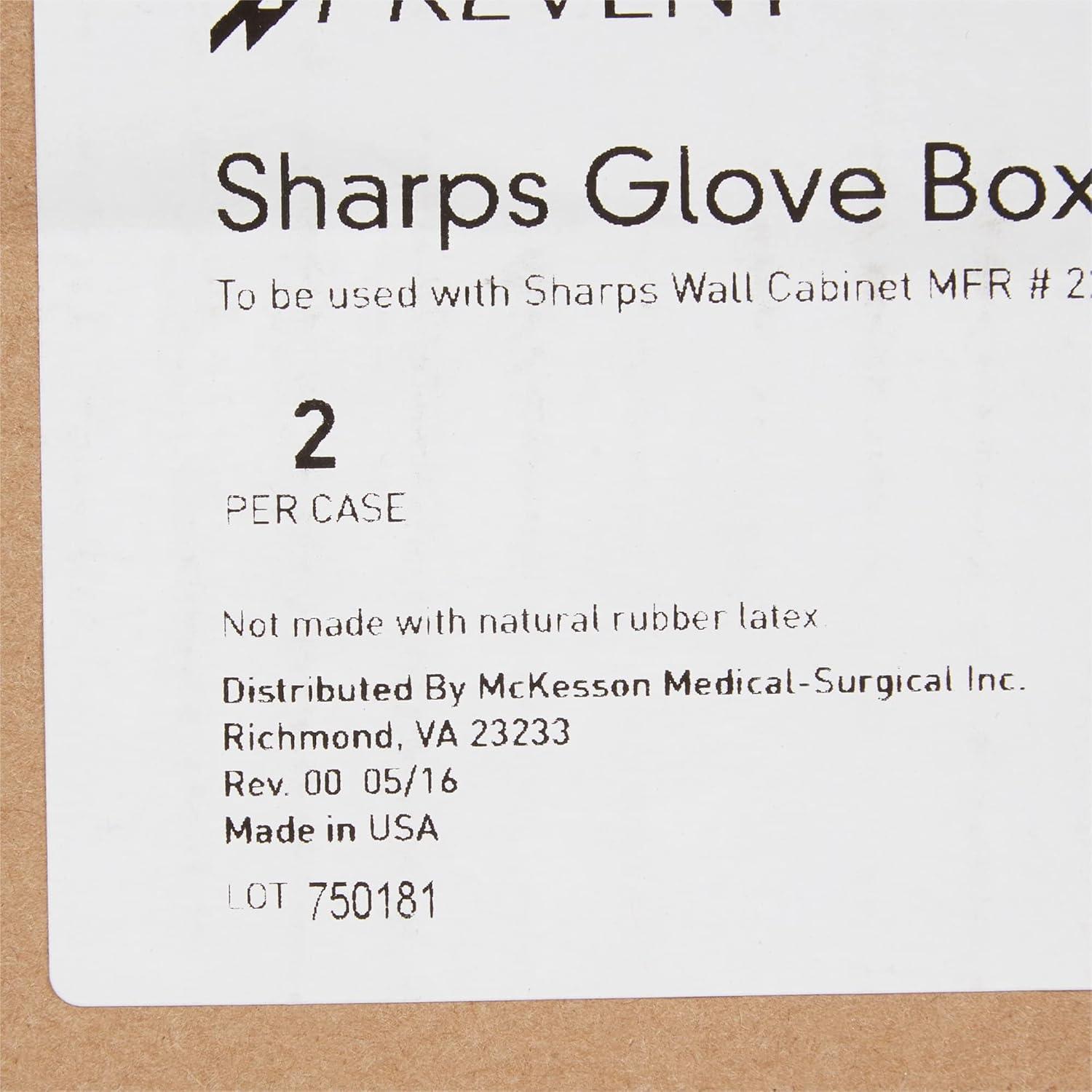 image:imageMcKesson Prevent Glove Box for Sharps Cabinet Vertical Mounting Plastic Putty Color 11 in L x 3 78 in D x 6 12 in H 1 Count378 X 612 X 11 Inch 2 ct