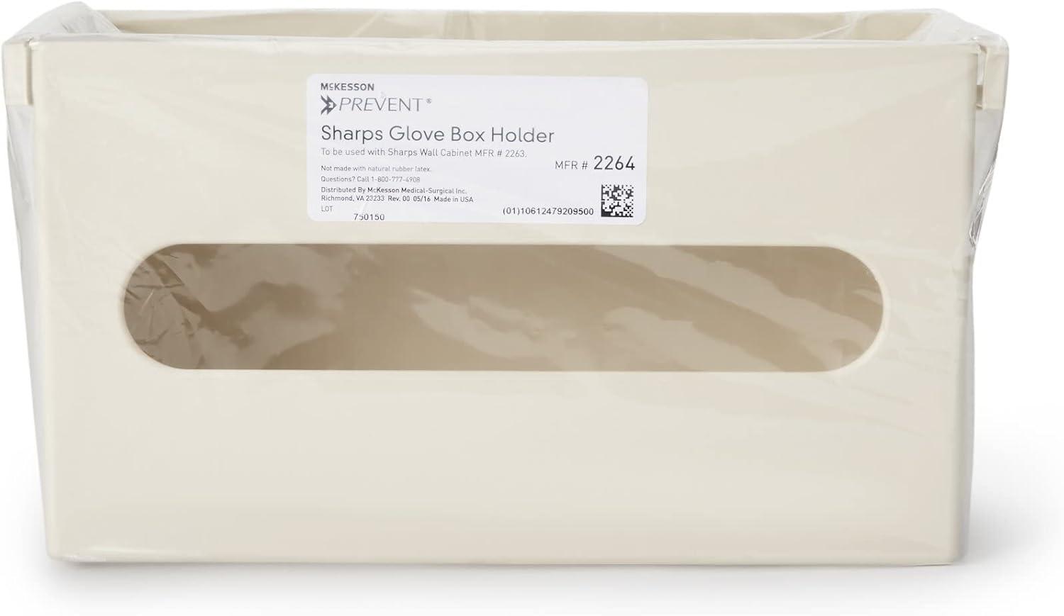 image:imageMcKesson Prevent Glove Box for Sharps Cabinet Vertical Mounting Plastic Putty Color 11 in L x 3 78 in D x 6 12 in H 1 Count378 X 612 X 11 Inch 2 ct