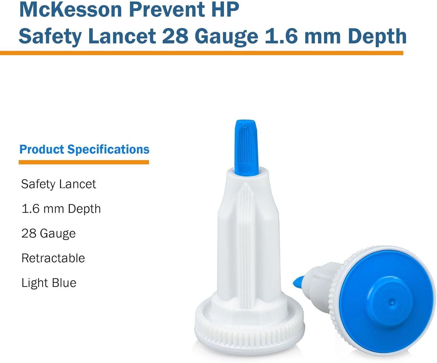 image:imageMcKesson Prevent HP Safety Lancet 28 Gauge Needle 16 mm Depth Boxs Box