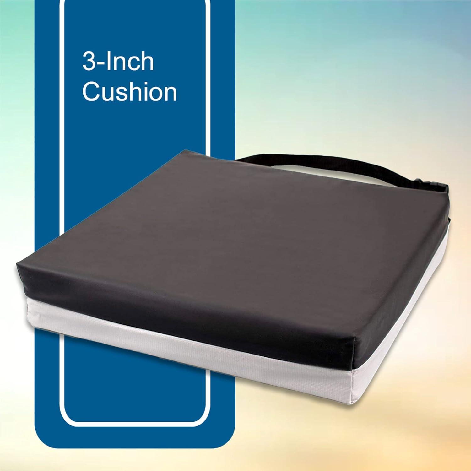 image:imageMcKesson Seat Cushion for Wheelchairs and Office Chair Foam 18 in x 16 in x 3 in 1 Count16 W X 16 L X 3 D Inch 7 ct