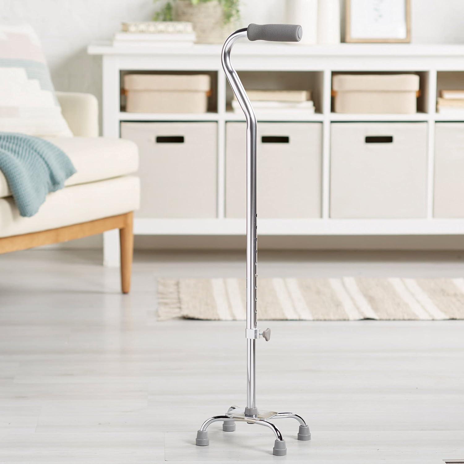 image:imageMcKesson Steel Small Base Quad Cane 30 to 39 HeightChrome