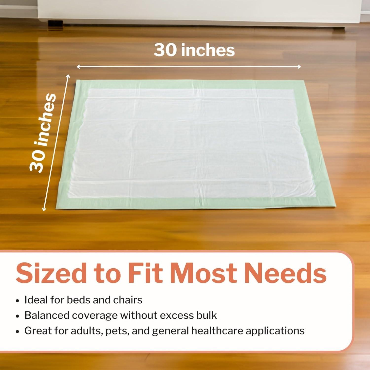 image:imageMcKesson Super Underpads Incontinence Bed Pads 30 x 30 10 Count Moderate Absorbency Disposable Chux Pads for Adults Elderly and Baby Pee Pads30x30 Inch Pack of 10