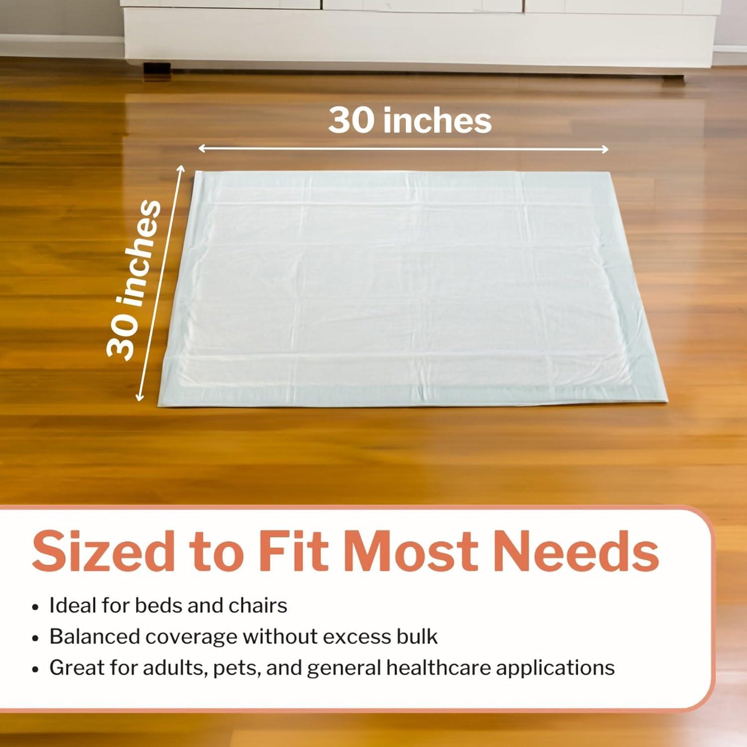 image:imageMcKesson Super Underpads Incontinence Bed Pads 30 x 30 600 Count Moderate Absorbency Disposable Chux Pads for Adults Elderly and Baby Pee Pads30 X 30 Inch 600 ct