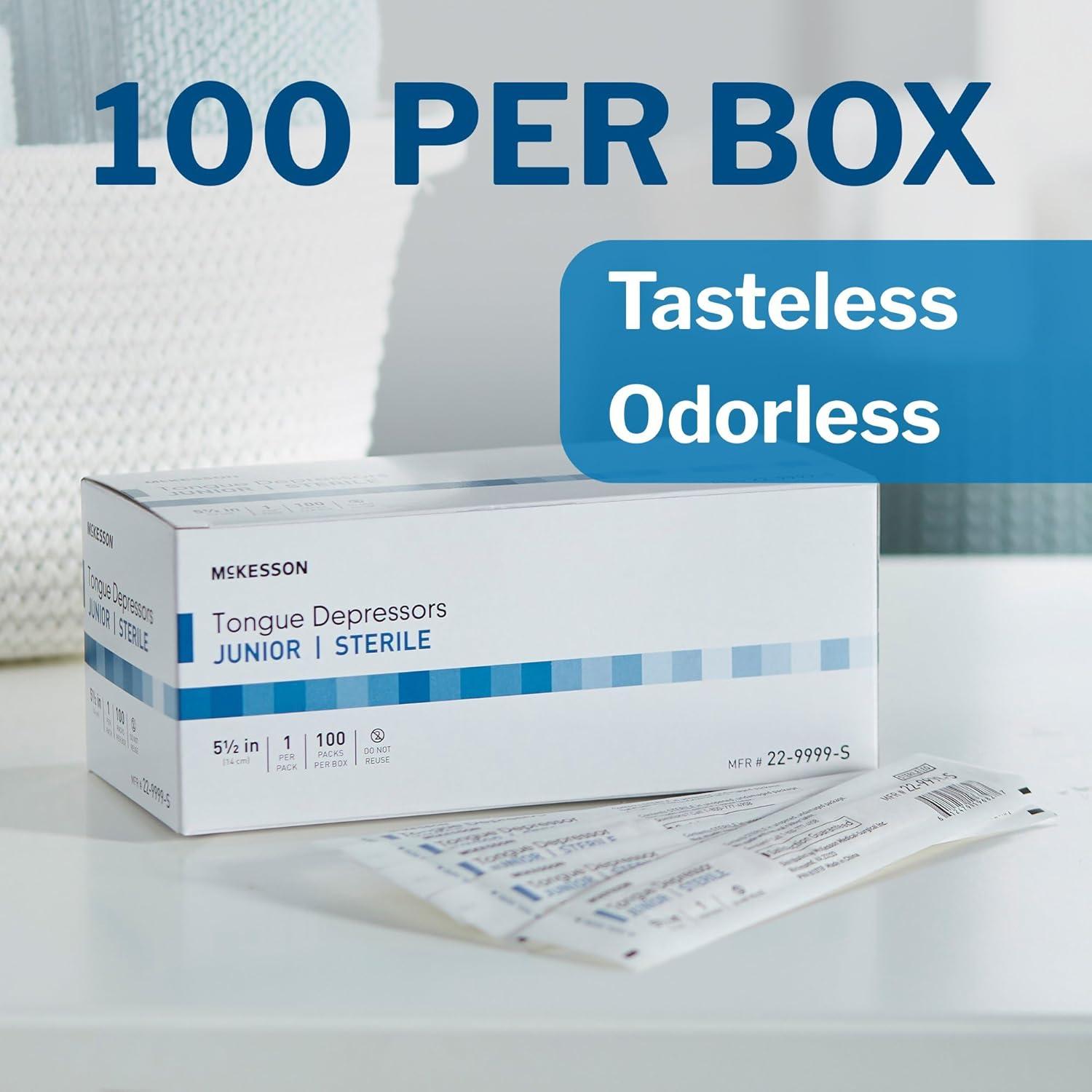 image:imageMcKesson Tongue Depressors 1000 Count Adult Size Sterile Individually Wrapped Wood Unflavored SplinterFree 6 in Use for Medical Arts Crafts Spa 100 Count Pack of 106
