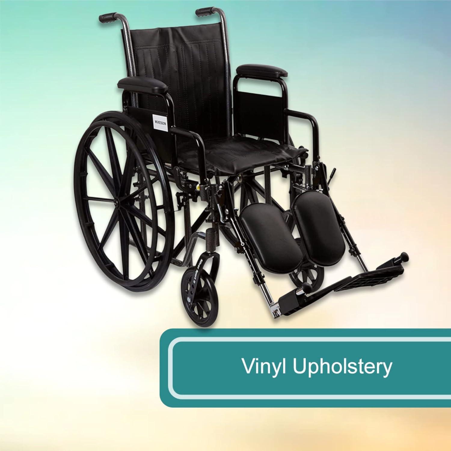 image:imageMcKesson Wheelchair Swing Away Foot Leg Rest Elevating Leg Rest Fixed Arm 16 in Seat 250 lbs Weight Capacity 1 Count16 Inch Seat Width 250 Pound Weight Capacity 1 Count