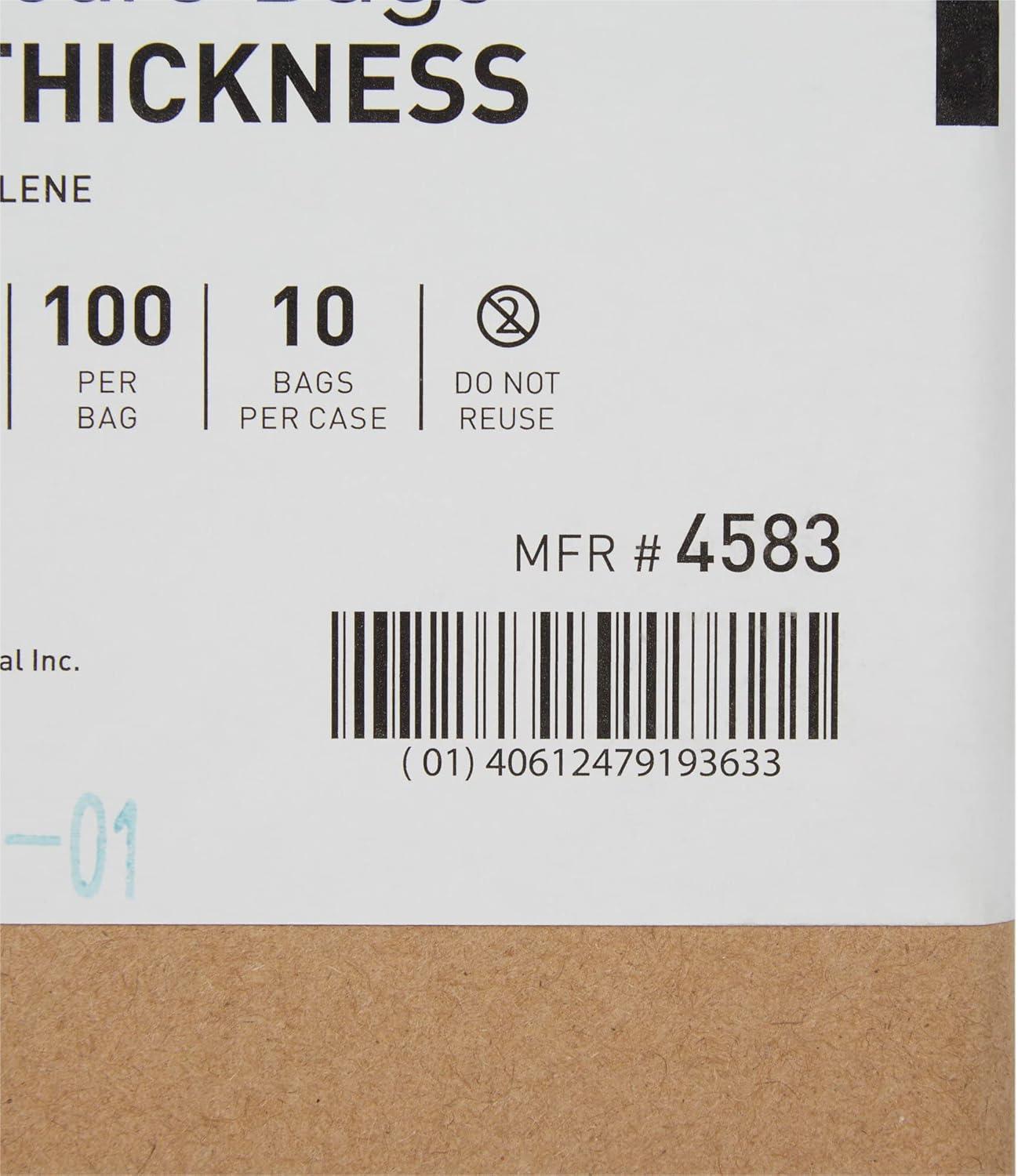 image:imageMcKesson Zip Closure Bags 2 mil Thickness Polyethylene Reclosable Clear 10 in x 13 in 100 Count 10 Packs 1000 Total