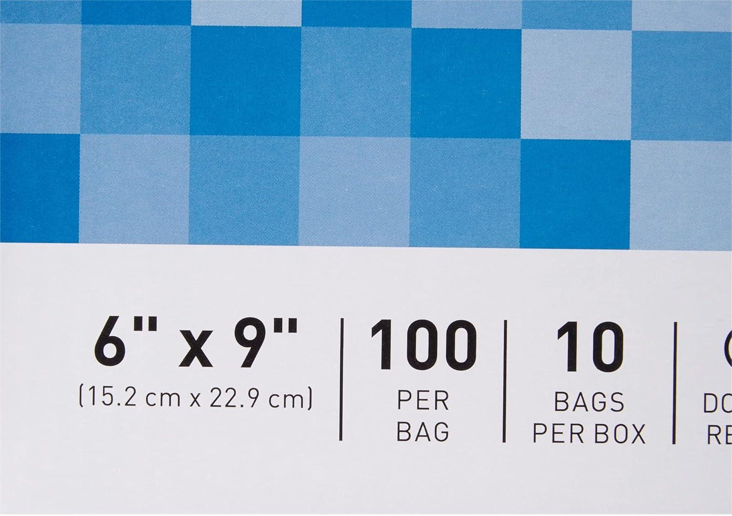 image:imageMcKesson Zip Closure Bags Polyethylene Clear Zipper 6 in x 9 in 100 Count 10 Packs 1000 Total