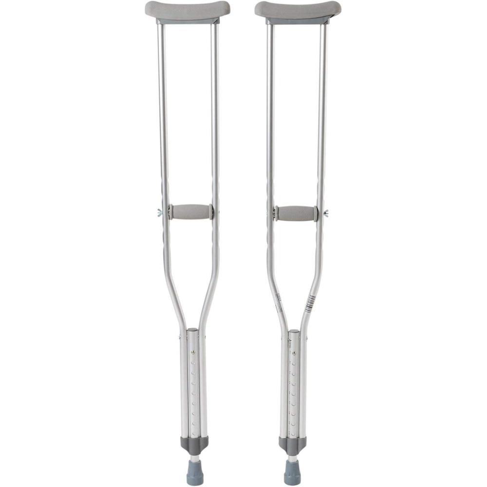 image:imageMcKesson Aluminum Frame Push Button Underarm Crutches for Adults 350 lb Limit 8 Pairs
