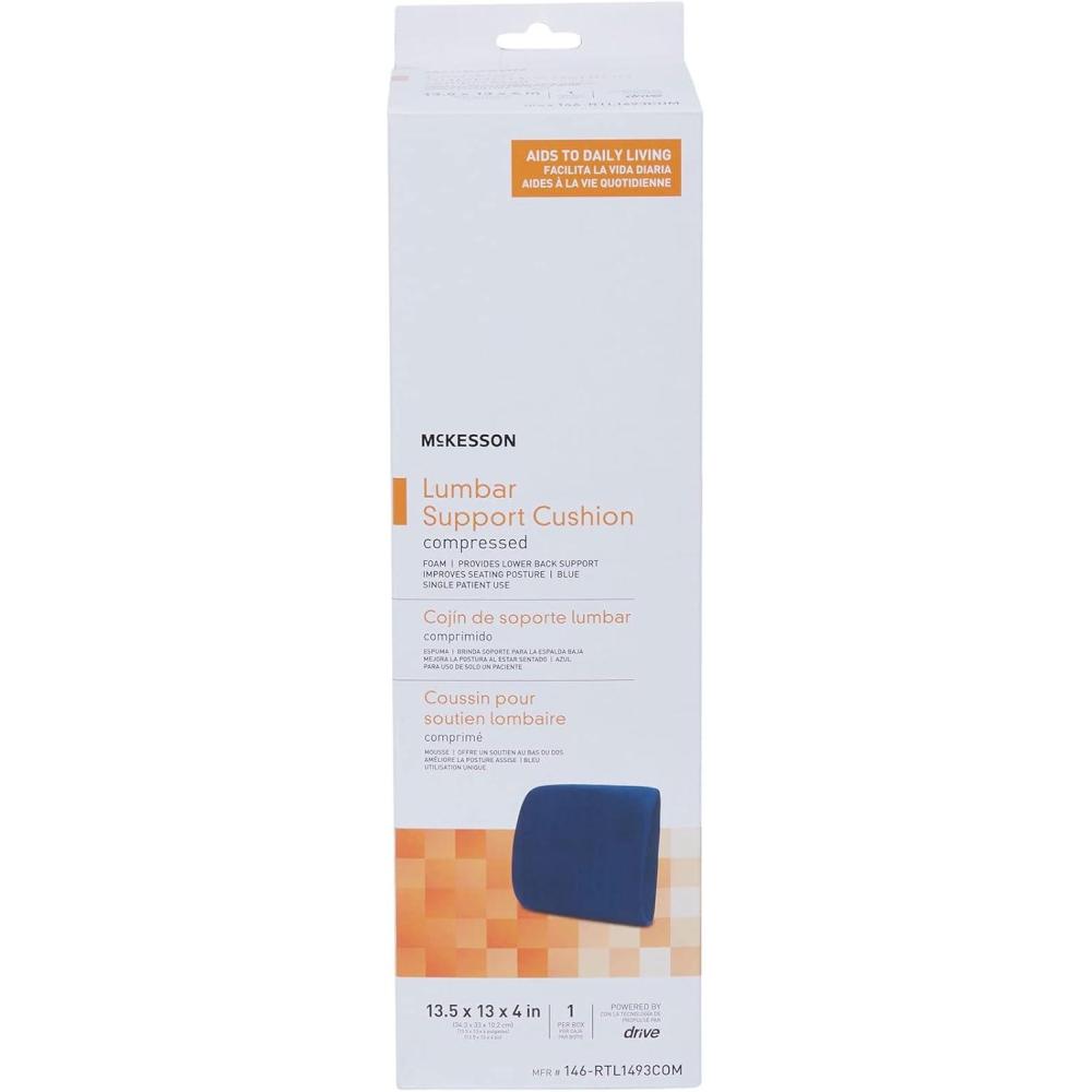 image:imageMcKesson Back Support Cushion for Office Home Travel Lumbar Support Foam 13 25 in x 13 in x 4 in 4 CountStandard 1 ct