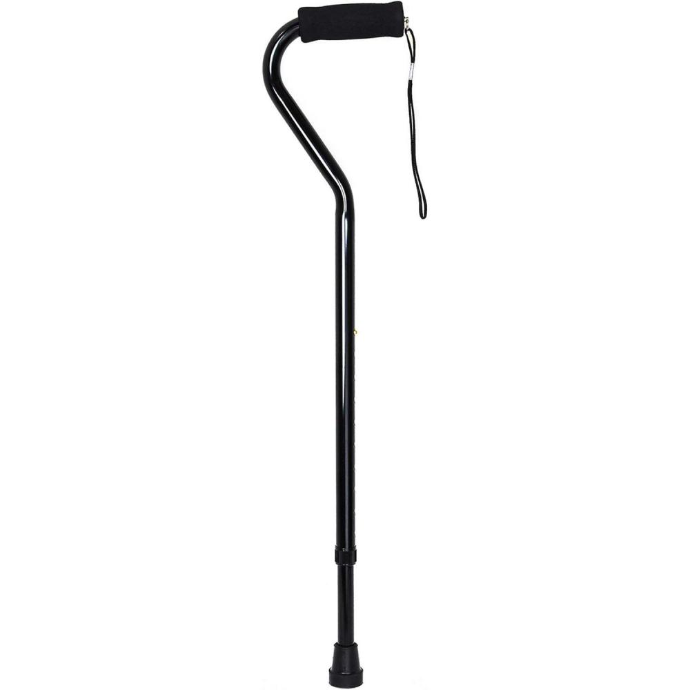 image:imageMcKesson Cane OffsetHandle Aluminum Black Adjustable Height 30 in to 39 in 1 Count