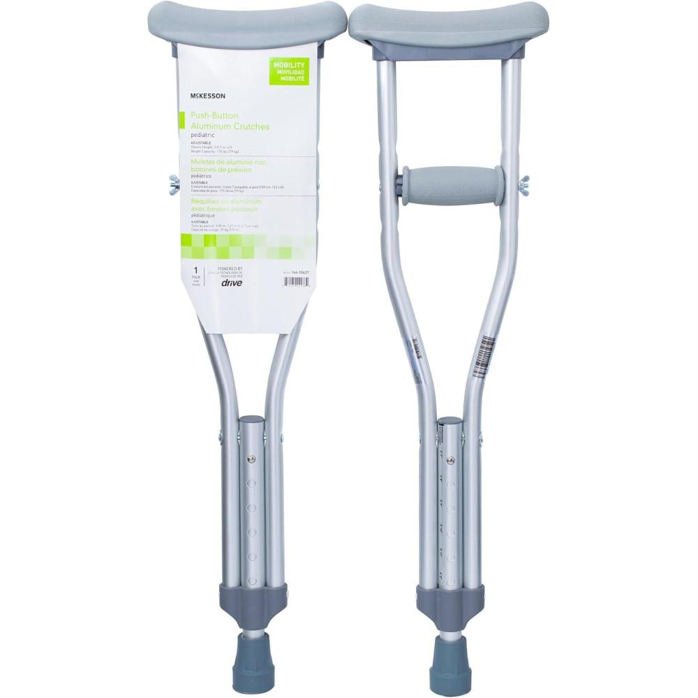 image:imageMcKesson Child Aluminum Adjustable Axillary Underarm Crutches 1 Pair