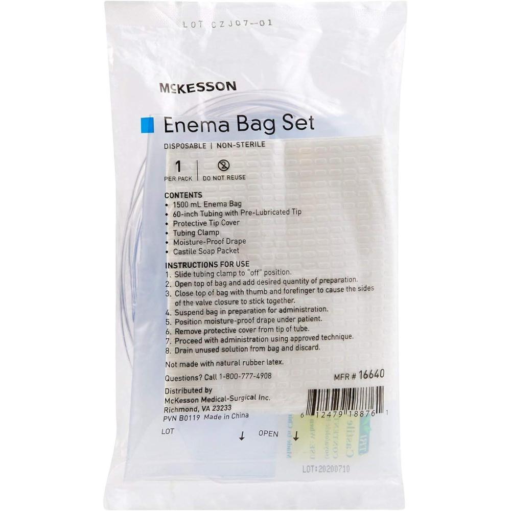 image:imageMcKesson Enema Bag Set NonSterile Single Use Disposable 50 Count