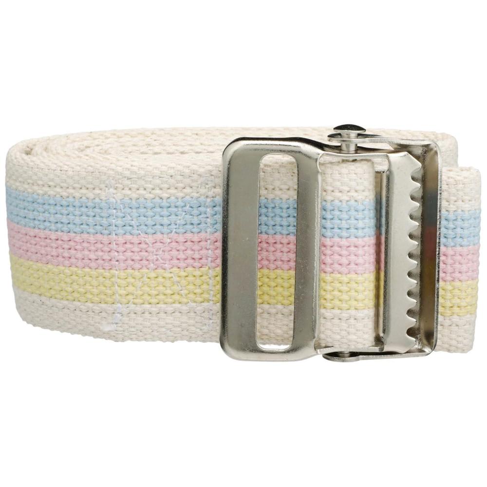 image:imageMcKesson Gait Belt Transfer and Walking Heavy Duty with Metal Buckle Pastel Stripe 60 in 1 CountPastel Stripe