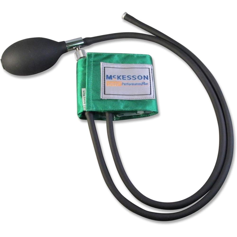 image:imageMcKesson LUMEON Blood Pressure Cuff and Bulb Green Child Small 139 cm to 195 cm 1 Count