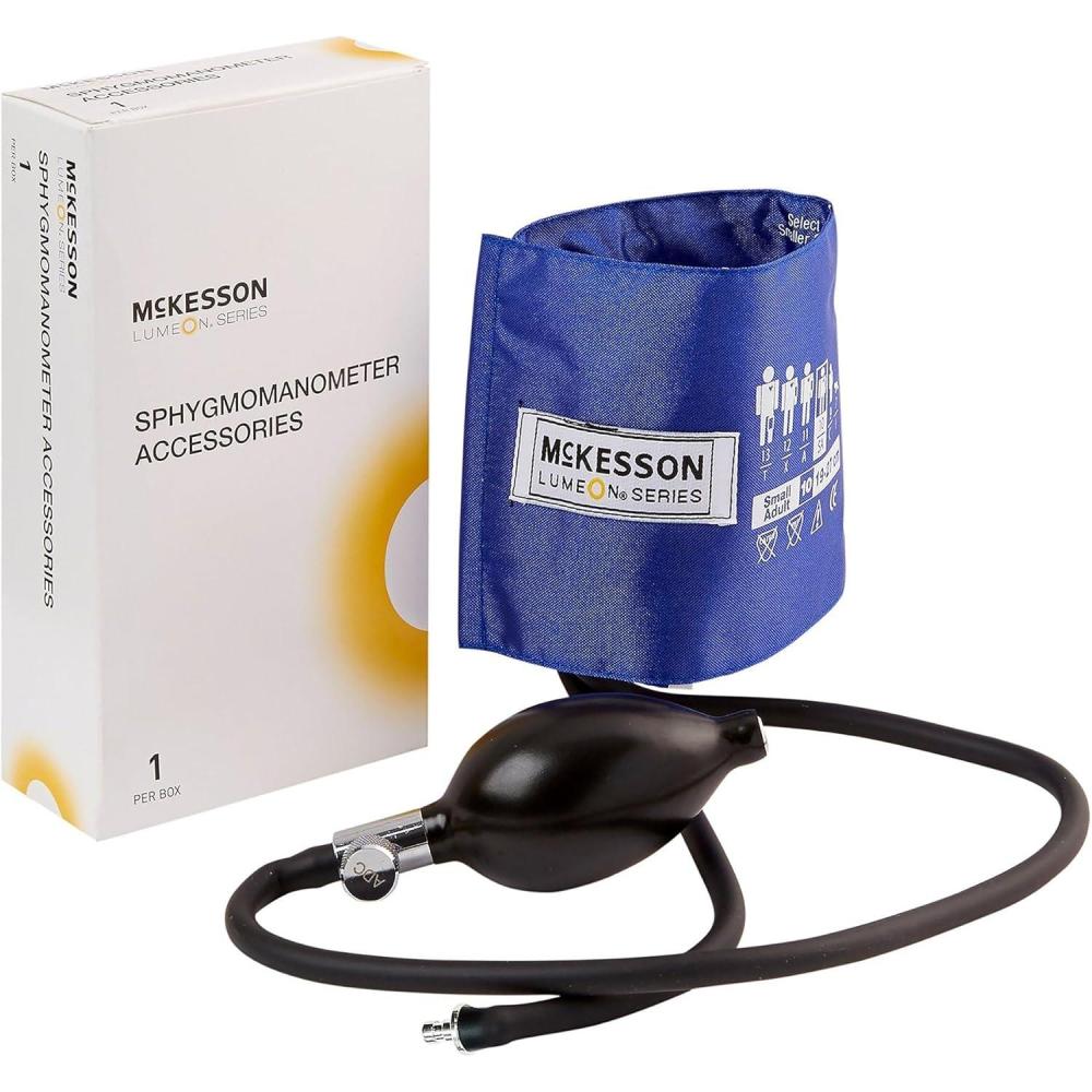 image:imageMcKesson LUMEON Blood Pressure Cuff and Bulb Royal Blue Adult Small 19 cm to 27 cm 1 Count1 ct