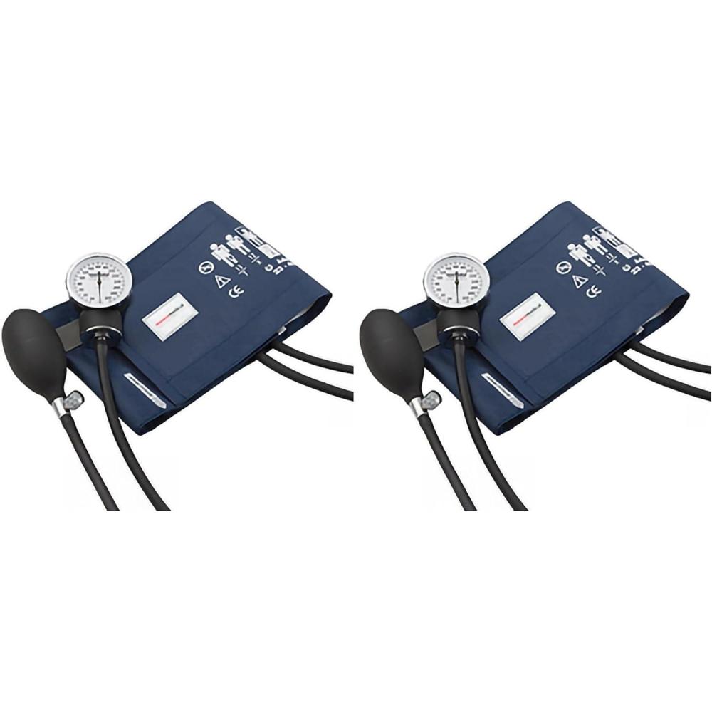 image:imageMcKesson Manual Blood Pressure Monitor Inflation Pump and Cuff for Adult Arm Premium Pocket Aneroid Sphygmomanometer with Carrying Case Navy 1 CountAdult Cuff 1 ct Pack of 2