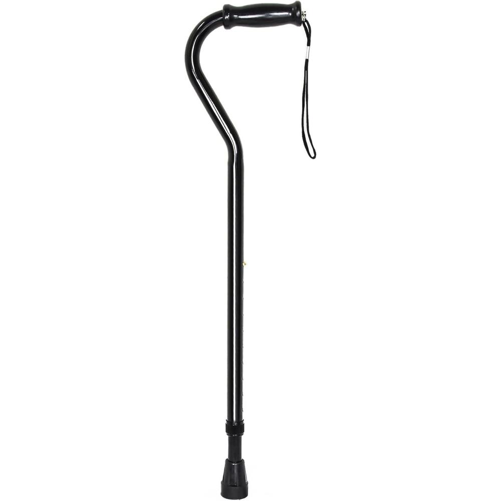 image:imageMcKesson Offset Cane Adjustable Black Steel 29 34 in to 37 34 in 500 lbs Weight Capacity 6 Count
