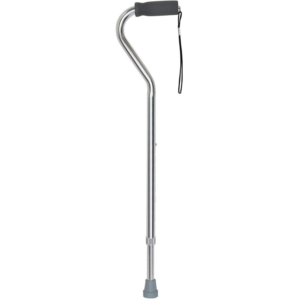 image:imageMcKesson Offset Cane Adjustable Silver Aluminum 30 in to 39 in 300 lbs Weight Capacity 6 Count