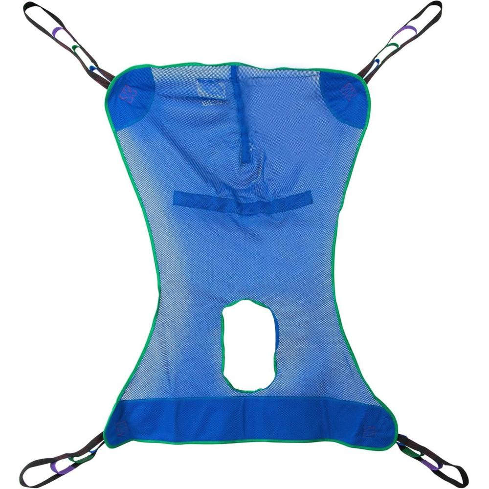 image:imageMcKesson Patient Lift Sling Mesh Full Body Transfer Aid with Commode Opening Size Large 600 lbs Weight Capacity 1 Count