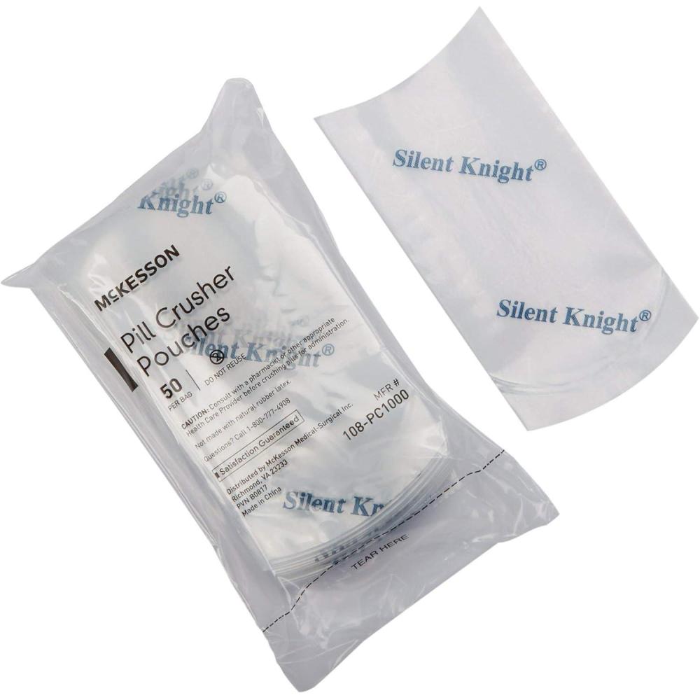 image:imageMcKesson Pill Crusher Pouches Single Use Disposable Clear 50 Count 20 Packs 1000 Total 50 Count 20 Packs 1000 Total