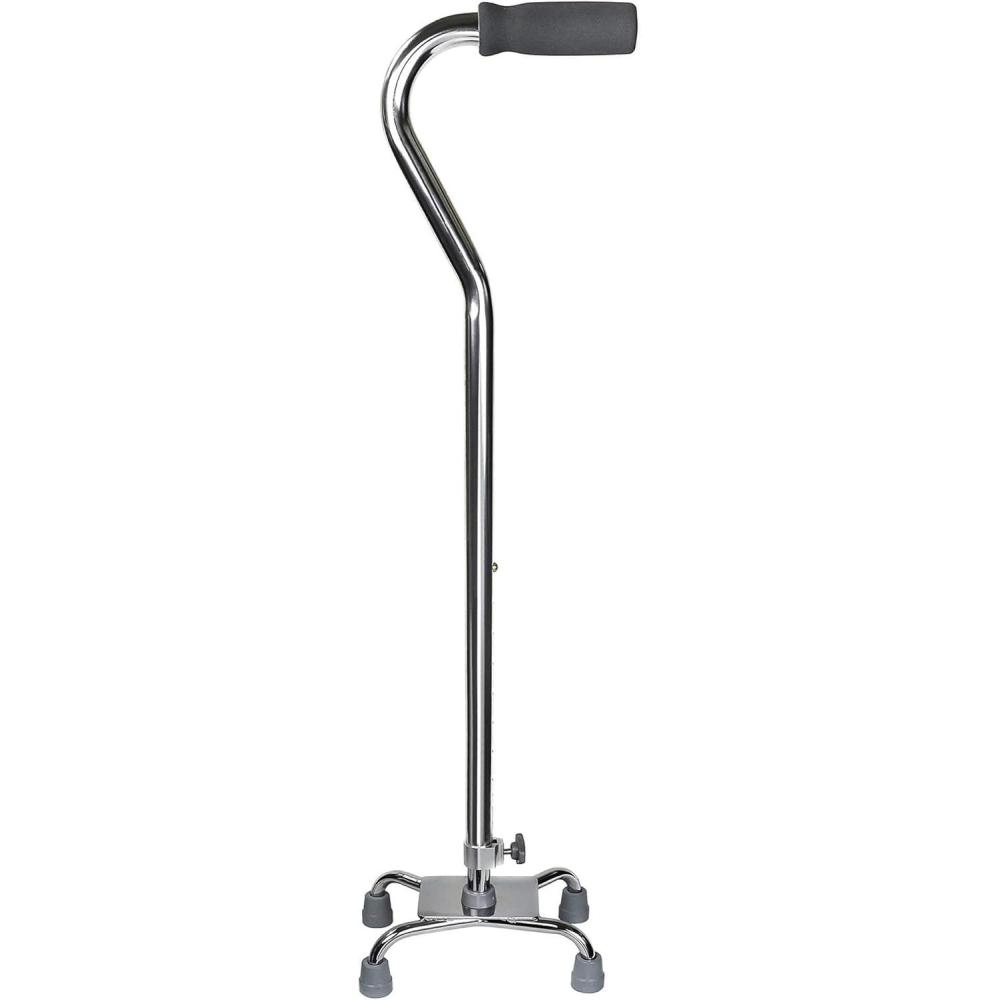 image:imageMcKesson Steel Small Base Quad Cane 30 to 39 HeightChrome