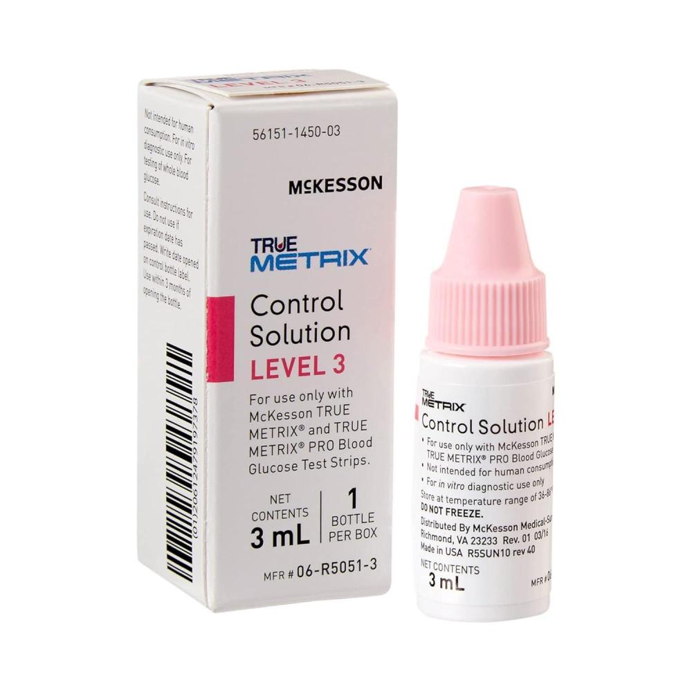 image:imageMcKesson TRUE METRIX Control Solution Level 3 Blood Glucose Meters 3 mL 24 Count