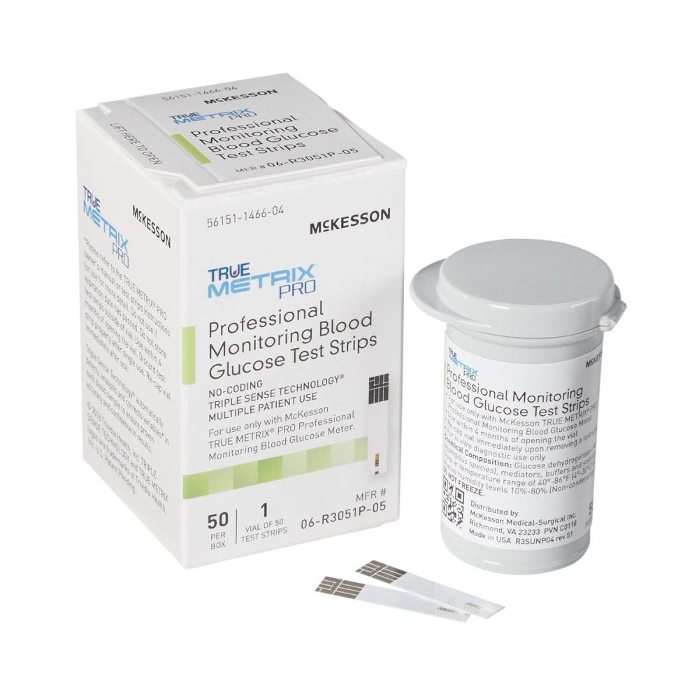 image:imageMcKesson True METRIX Blood Glucose Test Strips for Diabetes 50 Strips Professional Monitoring System Multiple Patient Use