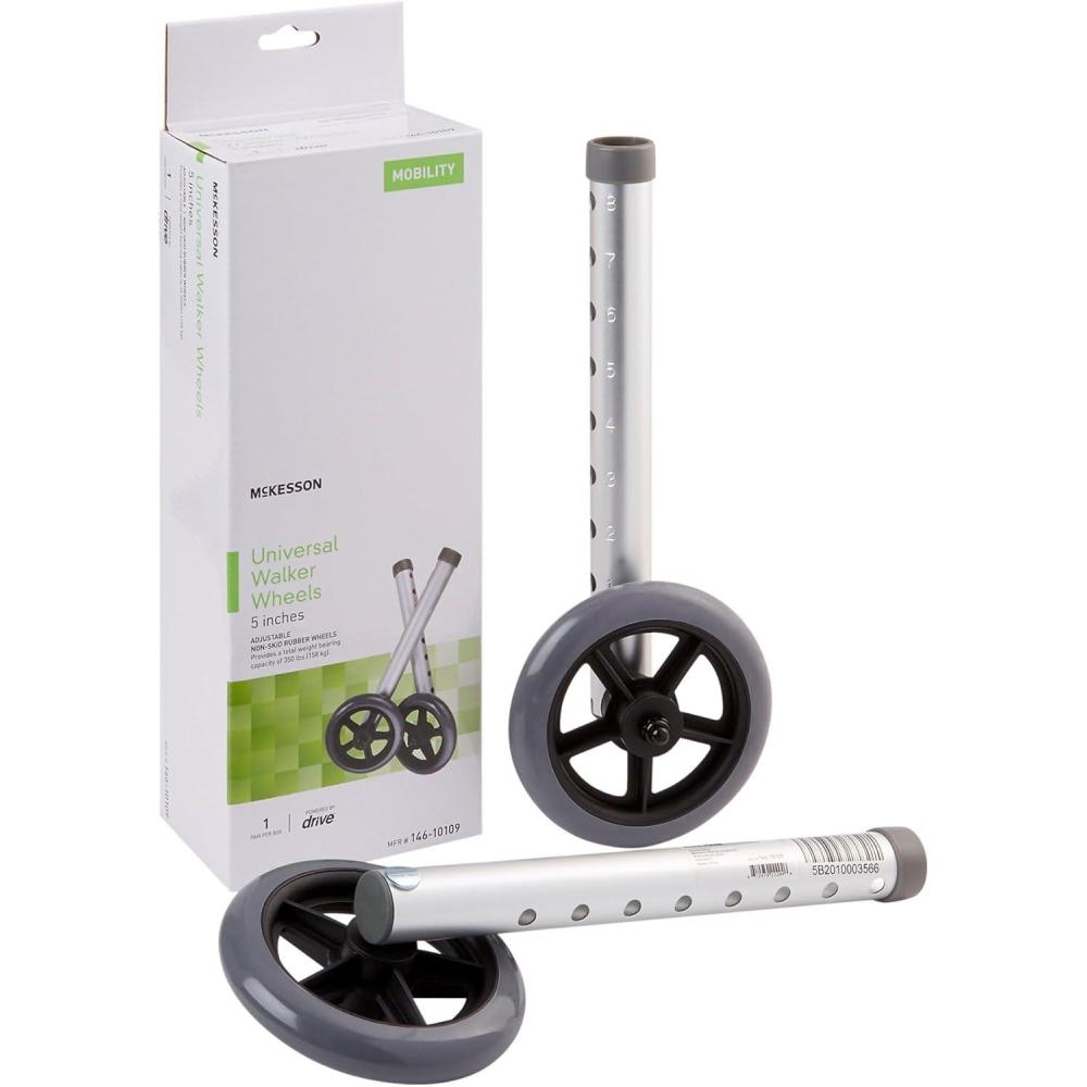 image:imageMcKesson Universal Walker Wheels Adjustable 5 in Caster Wheels 1 Pair25 Pack