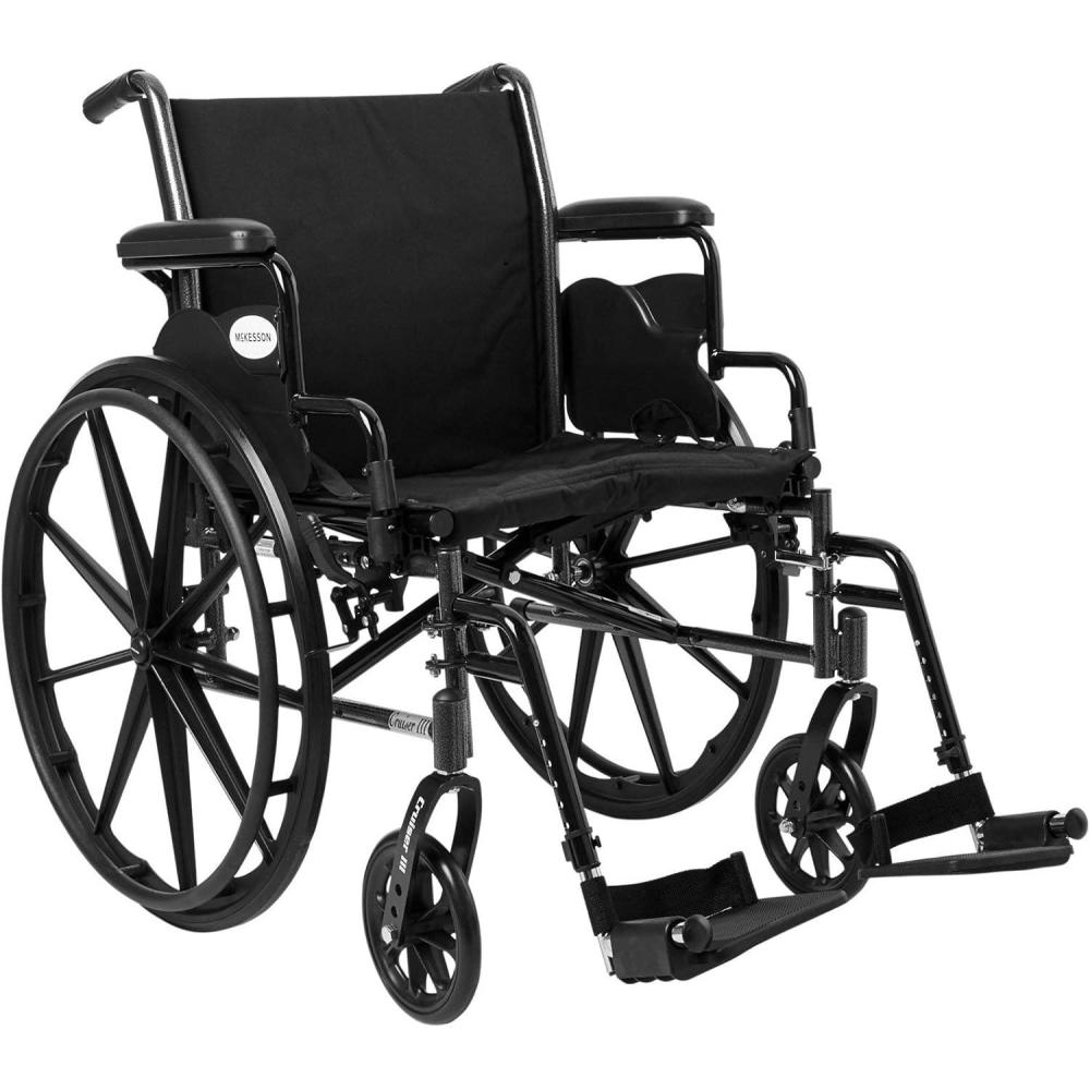 image:imageMcKesson Wheelchair Swing Away Foot Leg Rest Desk Length Arms Flip Back 16 in Seat 300 lbs Weight Capacity 1 Count1 Count Pack of 1