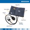 McKesson Aneroid Sphygmomanometer, Blood Pressure with Cuff, Navy, Adult Medium, 20 Count
